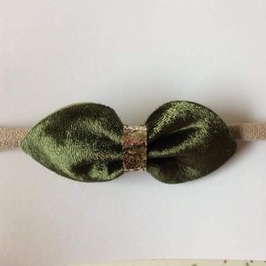 Green Velvet Bow